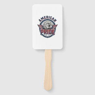 American Pride Eagle Vintage Patriotic Design_1 Hand Fan
