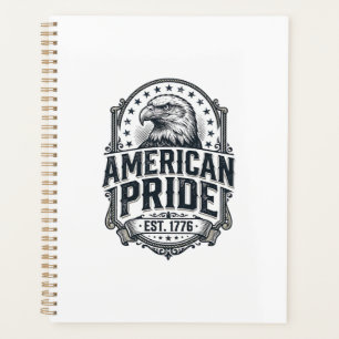 American Pride Eagle Vintage Patriotic Shirt Desig Planner