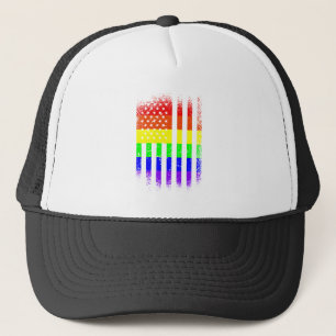 american pride flag rainbow lgbt trucker hat