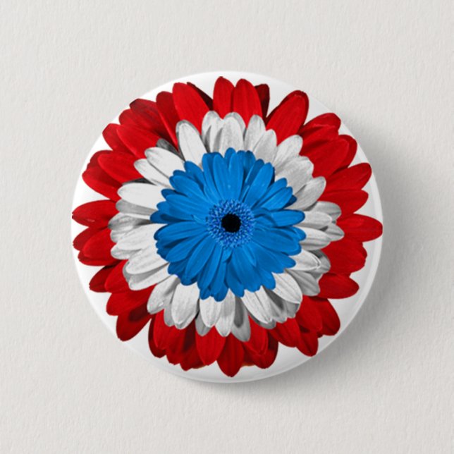 American Pride Flower Power Button (Front)
