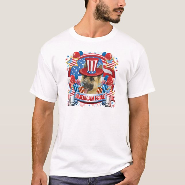 American Pride German Shepherd T-Shirt (Front)