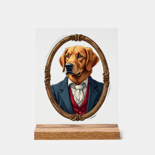 American Pride Golden Retriever Vintage Shirt 4 Acrylic Sign