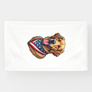 American Pride Golden Retriever Vintage Shirt Banner