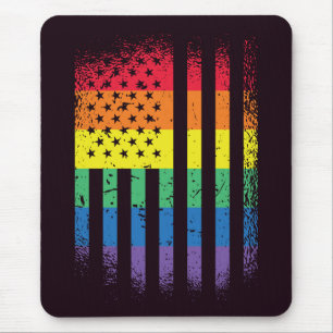 American Pride Grunge Mouse Pad