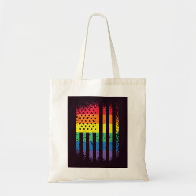 American Pride Grunge Tote Bag (Front)