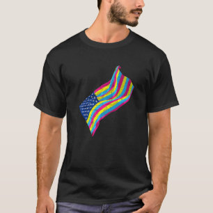 American Pride Lgbt Usa Pansexuality Flag Equality T-Shirt