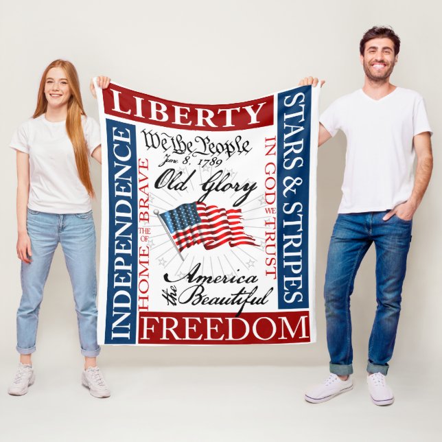 "AMERICAN PRIDE" Medium Fleece Blanket (In Situ)