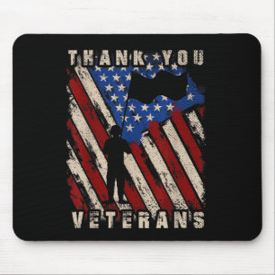 American Pride Patriot Soldier Veterans Us Flag Me Mouse Pad