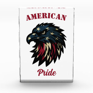 American Pride, Patriotic Red White Blue Eagle Photo Block