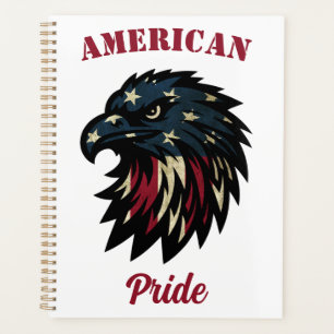 American Pride, Patriotic Red White Blue Eagle Planner