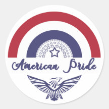 American Pride Rainbow Flag / Eagle Sticker