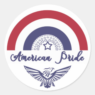 American Pride Rainbow Flag  / Eagle Sticker