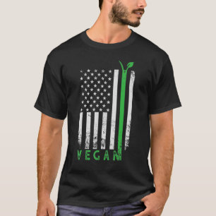 American Pride Usa Flag Animal Rights Activist Veg T-Shirt