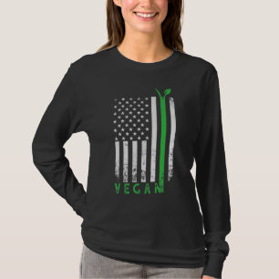 American Pride Usa Flag Animal Rights Activist Veg T-Shirt