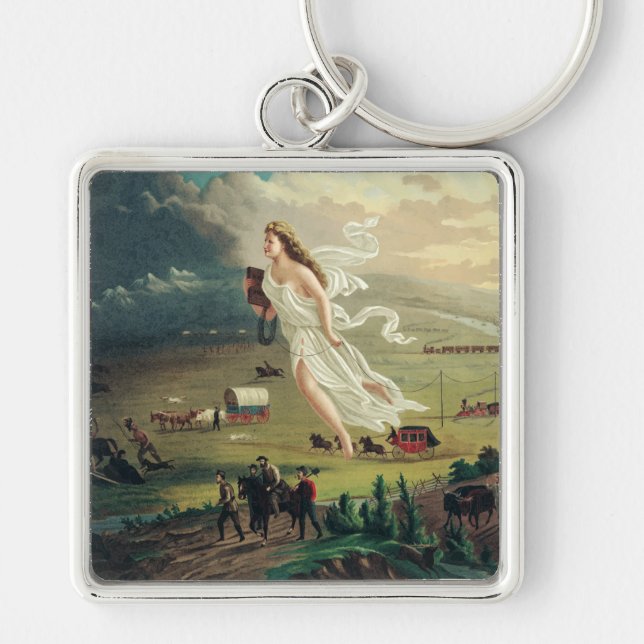 American Progress by John Gast Frontier Art Key Ring (Front)