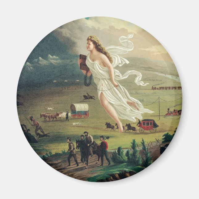American Progress by John Gast Frontier Art Magnet (Front)