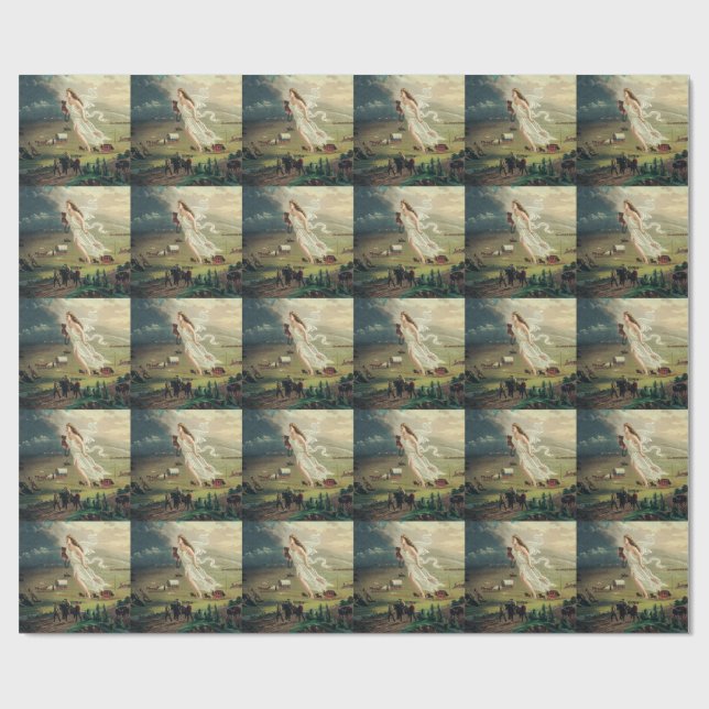 American Progress by John Gast Wrapping Paper (Flat)