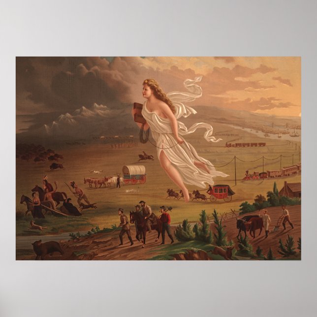 American progress, John Gast 1872  Poster (Front)