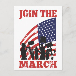 American Protesting Wall Street Join March Postcard