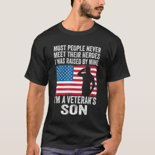 American Proud Veteran Son Veterans Day Memorial D T-Shirt
