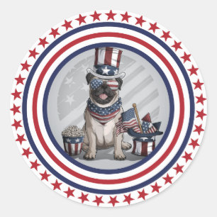 American Pug Classic Round Sticker