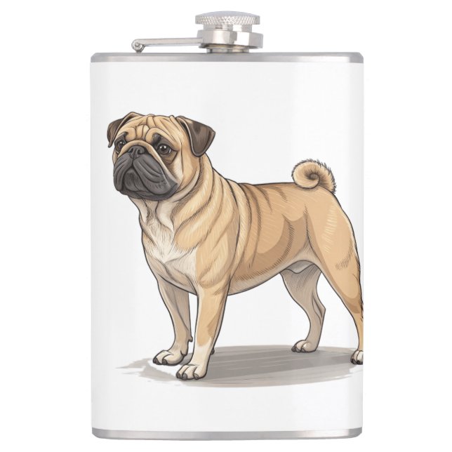American Pugabull Hip Flask (Front)
