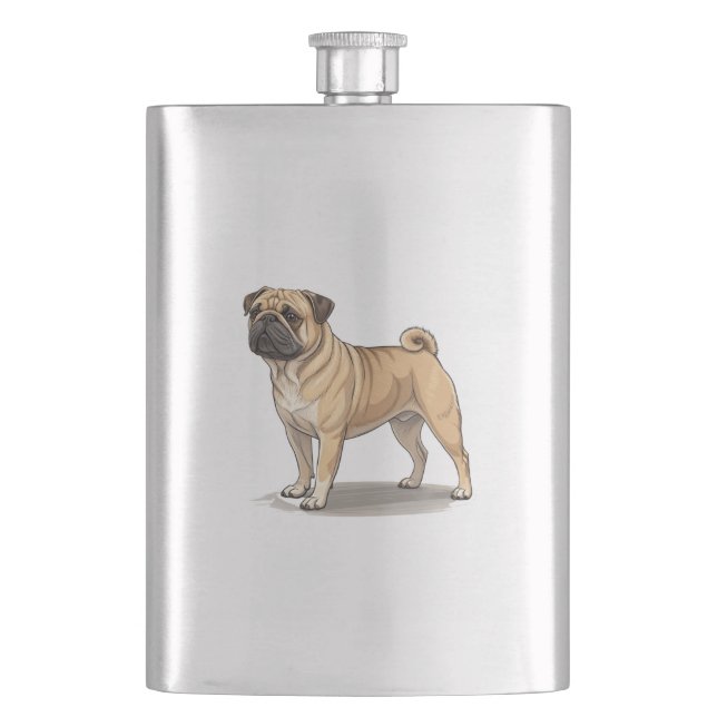 American Pugabull Hip Flask (Front)