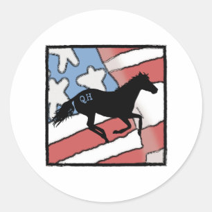 American QH Classic Round Sticker