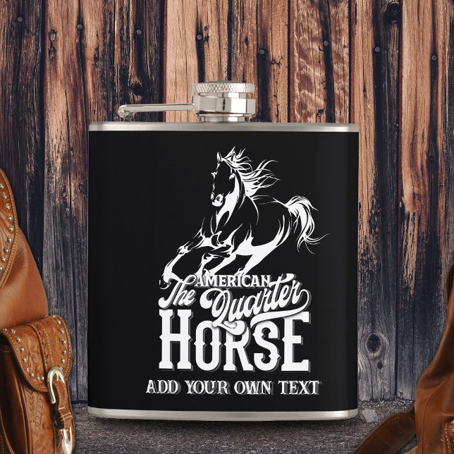 American quarter horse Cowboy wild west western Hip Flask (American quarter horse Cowboy wild west western Flask)