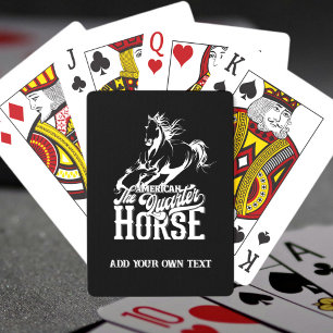 American quarter horse Cowboy wild west western Playing Cards