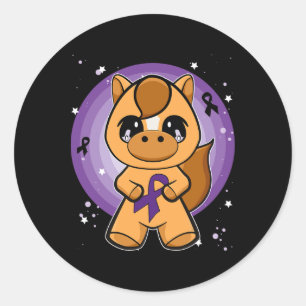 American Quarter Horse Heimerheimer Awareness  Classic Round Sticker
