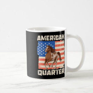 American Quarter Usa Flag Horse Horseback Riding F Coffee Mug