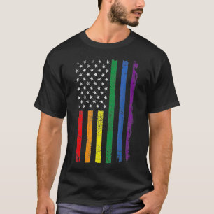 American Rainbow Flag LGBT Pride Tshirt