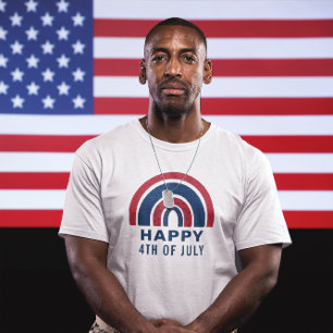 American Rainbow USA Independence Day 4th Of July T-Shirt