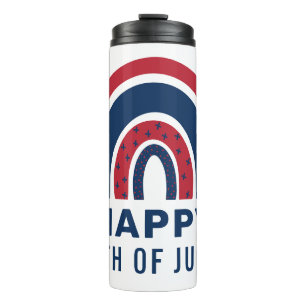American Rainbow USA Independence Day 4th Of July Thermal Tumbler