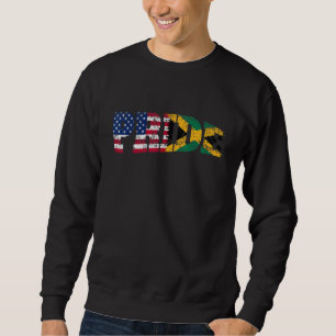 American Raised Jamaican Roots USA Jamaica Pride F Sweatshirt