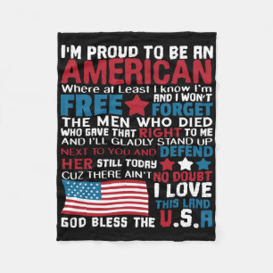 American Raised Mexican Blood Usa Flag Patriotic M Fleece Blanket