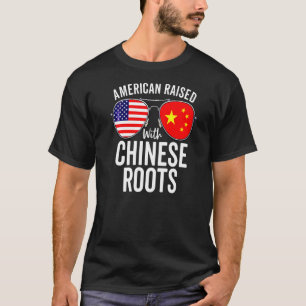 American Raised With Chinese Roots Usa China Flag T-Shirt
