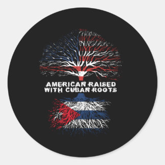 American Raised With Cuban Roots Cuba Classic Round Sticker