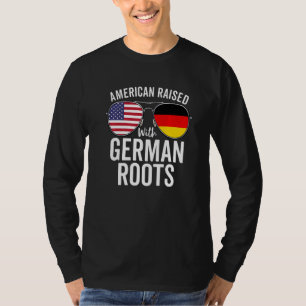 American Raised With German Roots Usa Germany Flag T-Shirt