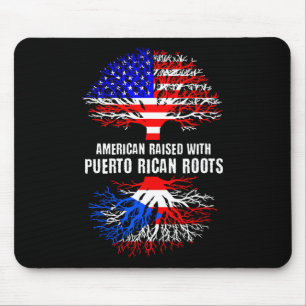 American Raised With Puerto Rican Roots Usa Flag P Mouse Pad