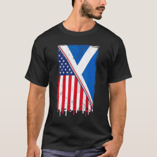 American Raised With Scottish Roots With Scotland  T-Shirt