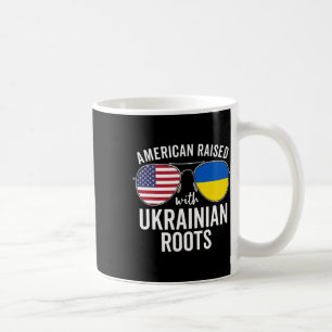 American Raised With Ukrainian Roots Usa Ukraine F Coffee Mug