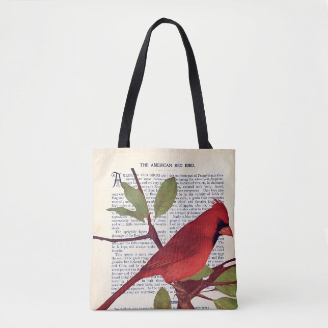 American Red Bird Tote Bag (Front)