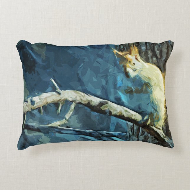 American Red Squirrel Abstract Impressionism Decorative Cushion (Front)