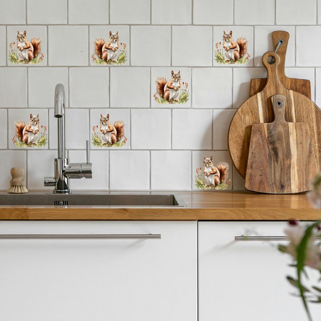 American Red Squirrel  Ceramic Tile (Creator Uploaded)