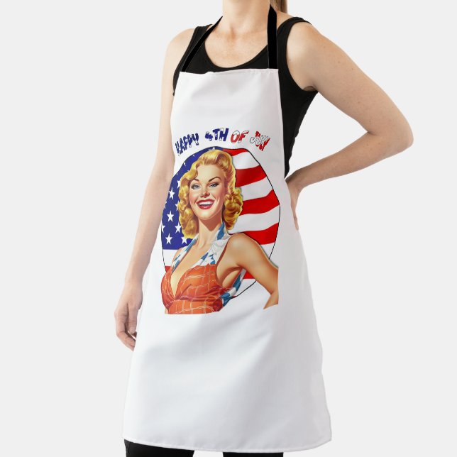American Retro Pin-up Girl Art Apron (Insitu)