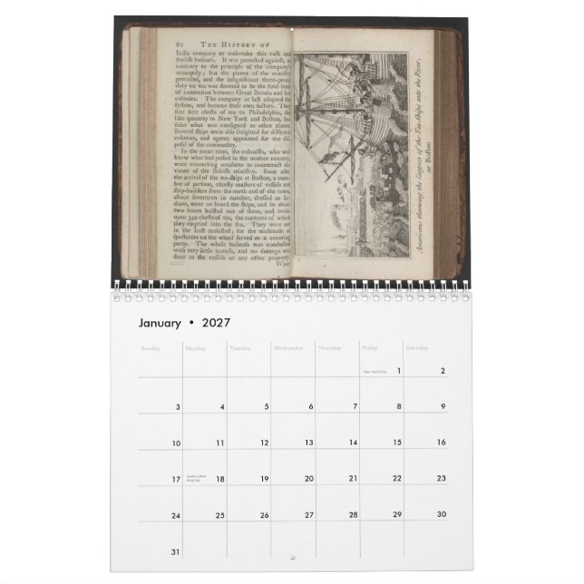 American Revolution Calendar (Jan 2027)