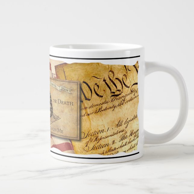 American Revolutionary War Large Coffee Mug (Right)