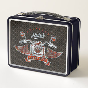 American Rider 1 Options Metal Lunch Box